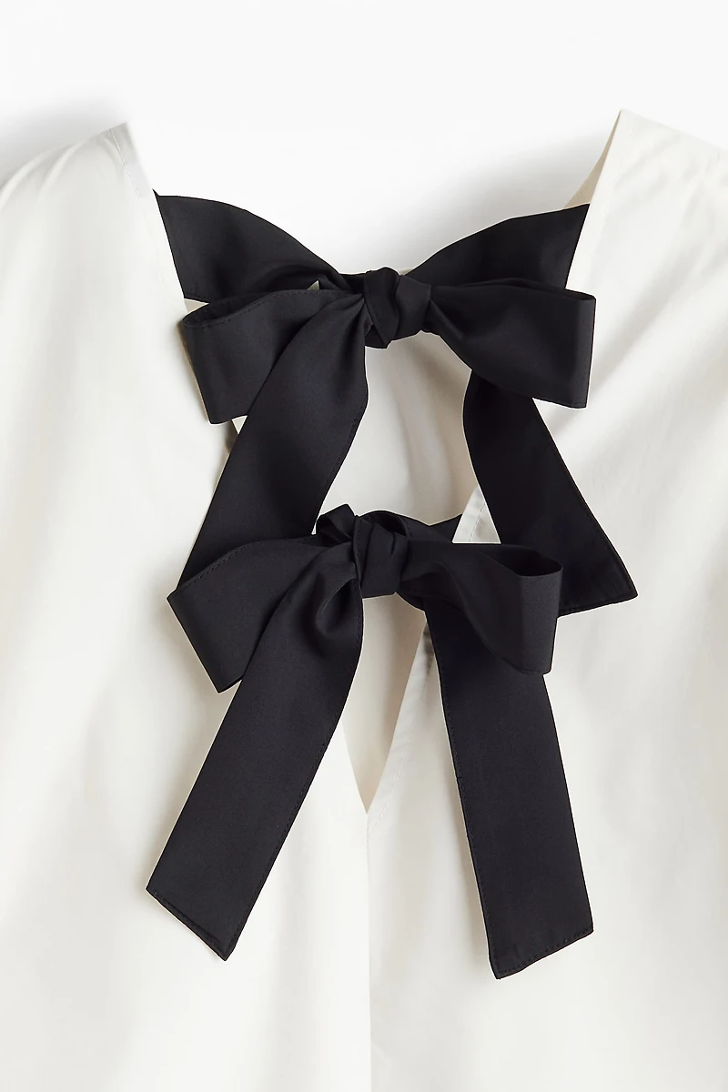 Lyocell-Blend Tie-Detail Blouse
