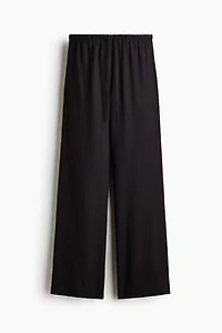 Pantalon à cordon en lin mélangé