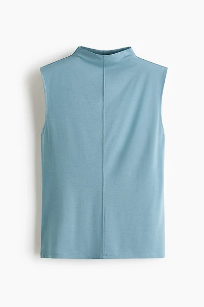 Modal-Blend Mock Turtleneck Top