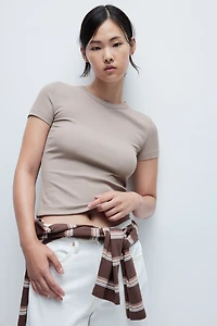 T-shirt côtelé