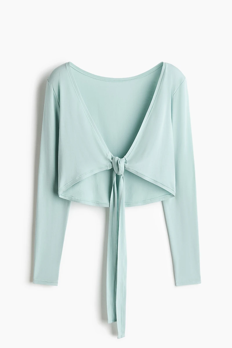 Cropped Long-Sleeved Yoga Top