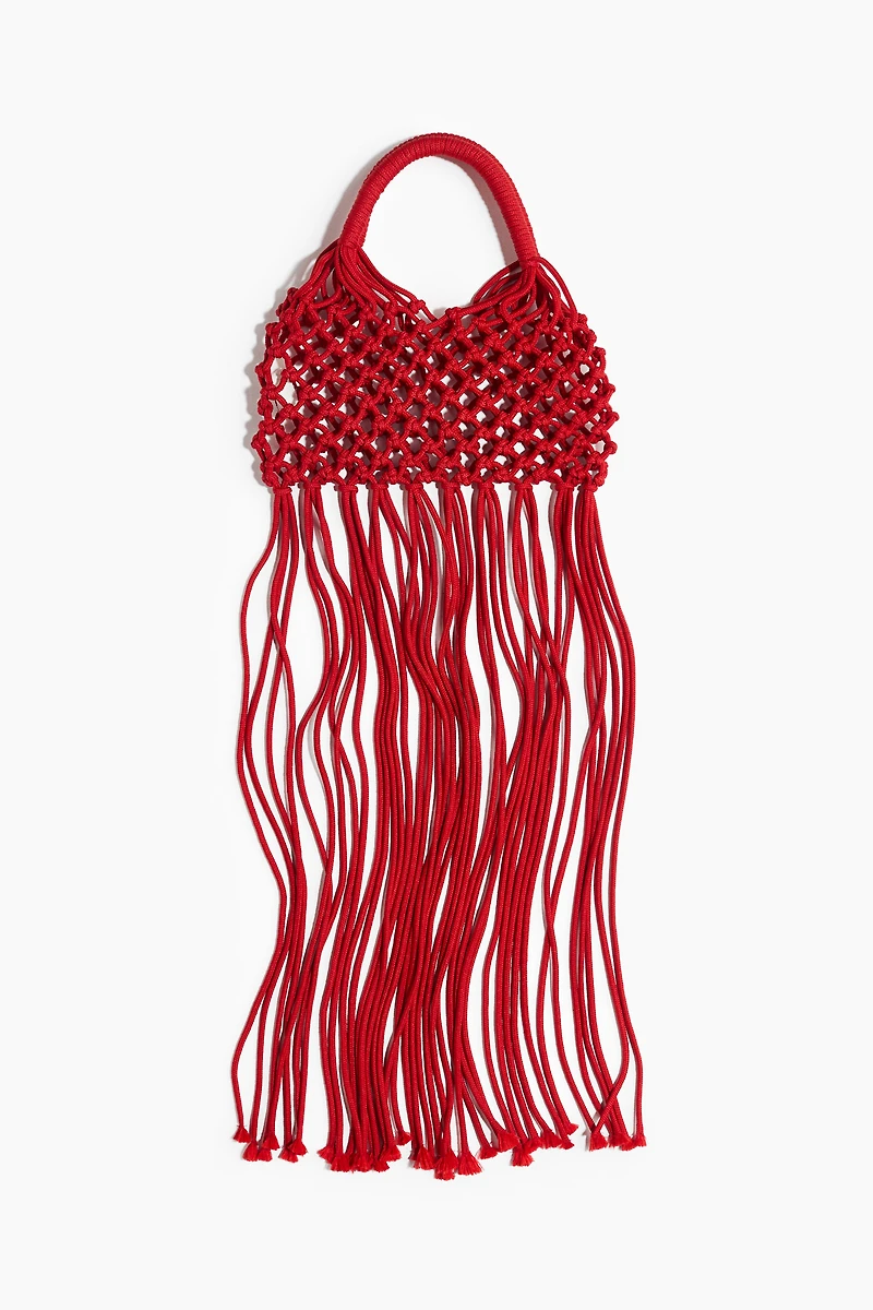 Fringed Net Handbag