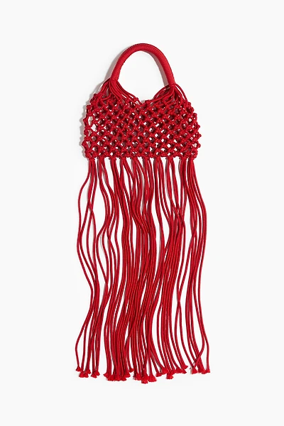 Fringed Net Handbag