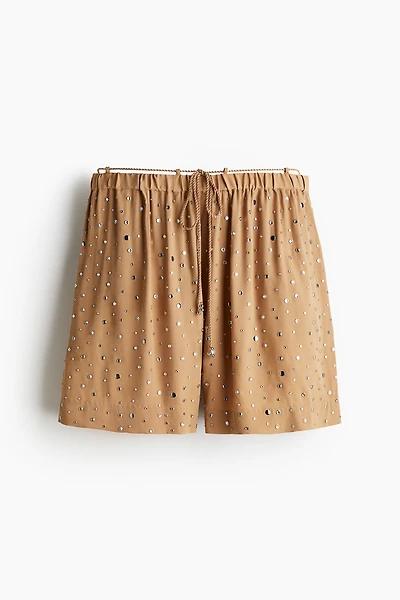 Rhinestone-Embellished Shorts