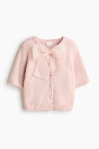 Bow-Detail Knit Cardigan