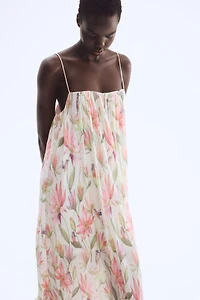 Plissé Strappy Dress