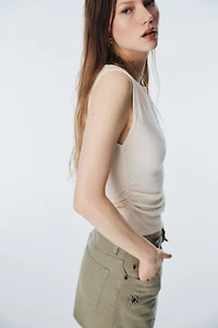 Draped Sleeveless Top