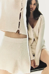 Mini short en tricot bouclette