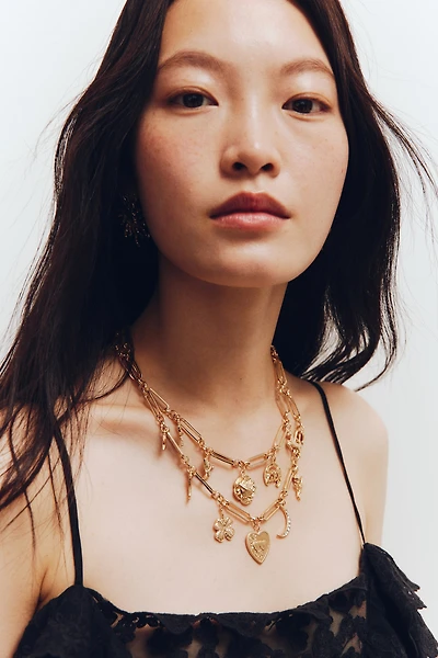 Double-Strand Charm Necklace