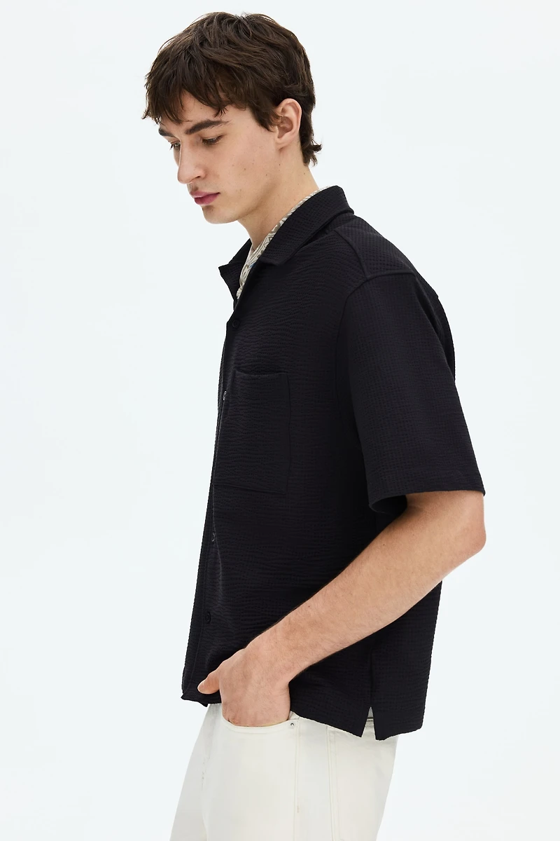 Relaxed-Fit Waffled Resort Shirt