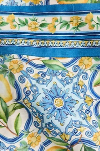 Linen-Blend Tie-Detail Dress
