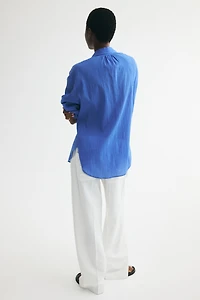 Chemise en coton froissé