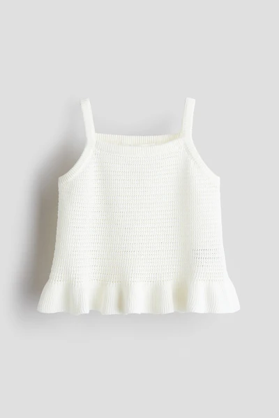Cotton-Knit Strappy Top