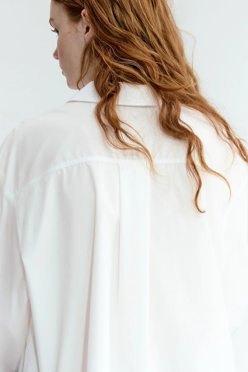 Chemise ample en popeline