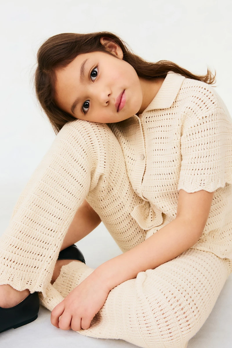 2-piece Pointelle-Knit Cotton Set