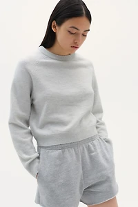 Short Fine-Knit Sweater