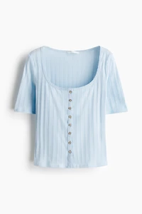 Pointelle-Knit Top