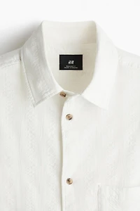 Regular-Fit Textured Short-Sleeved Shirt