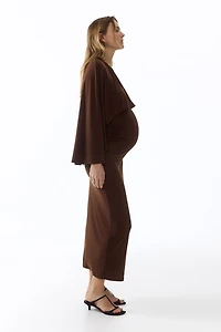 MAMA Draped Cape-Detail Dress