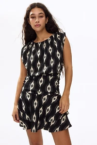 Crinkled Tiered Dress