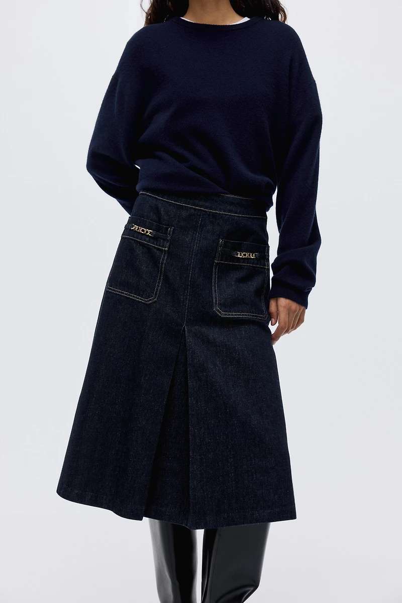 Jupe midi en denim