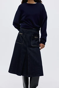 Jupe midi en denim