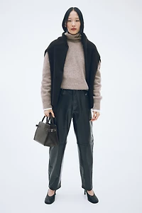 Rib-Knit Turtleneck Sweater