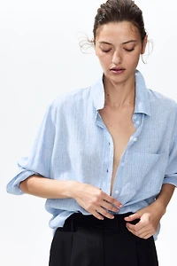Chemise en lin mélangé