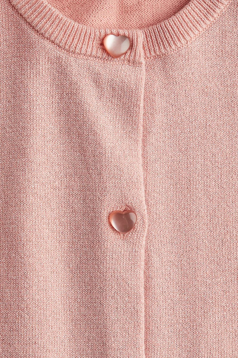 Fine-Knit Glittery Cardigan