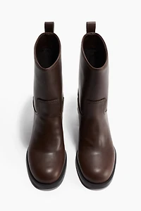 Block-Heeled Ankle Boots