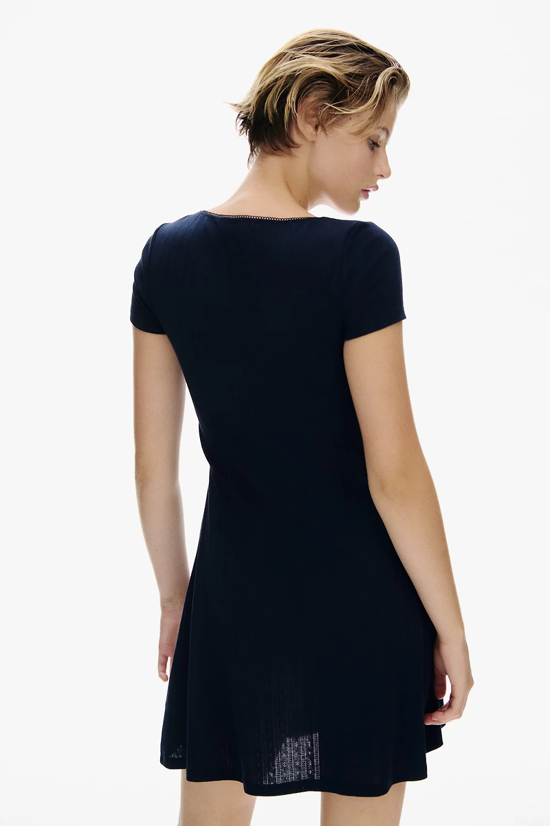 Pointelle-Jersey Dress