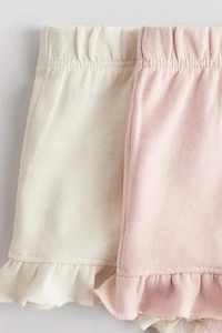 2-Pack Ruffle-Trimmed Shorts