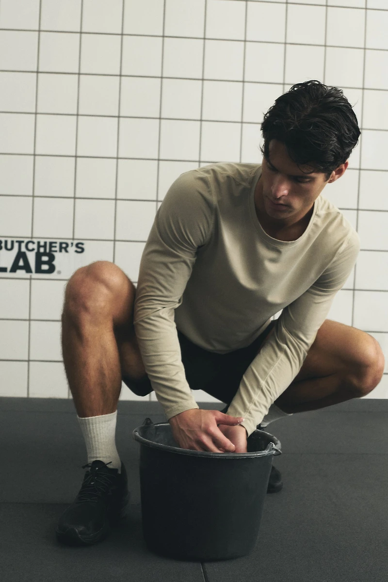 Regular-Fit Long-Sleeve Sports Shirt with DryMove™