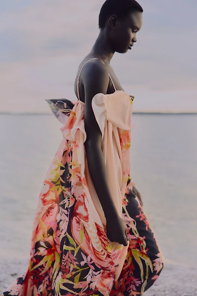 Flounce-Trimmed Strappy Dress