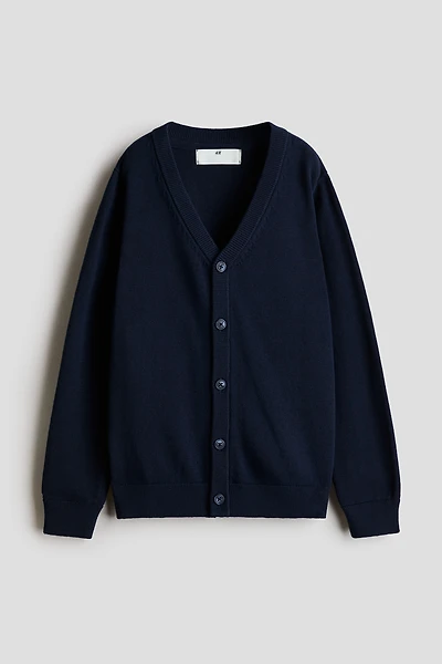 Fine-knit Cotton Cardigan
