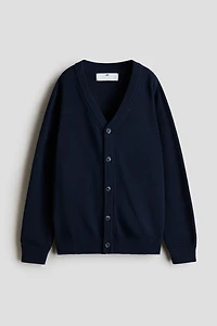 Fine-knit Cotton Cardigan