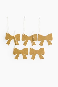 Lot de 5 étiquettes-cadeaux en forme boucle