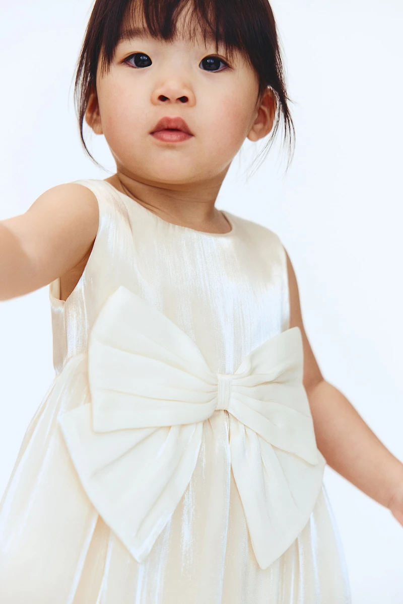 Bow-Detail Organza Dress