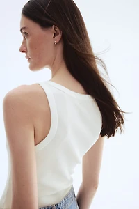Silk-Blend Ribbed Thong Bodysuit