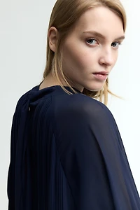 Pleated Chiffon Dress