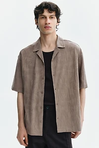 Relaxed-Fit Jacquard-Jersey Resort Shirt