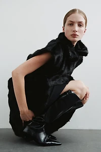 Bottes en cuir avec petit talon