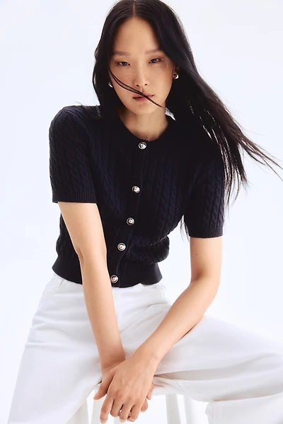 Cable-Knit Cardigan