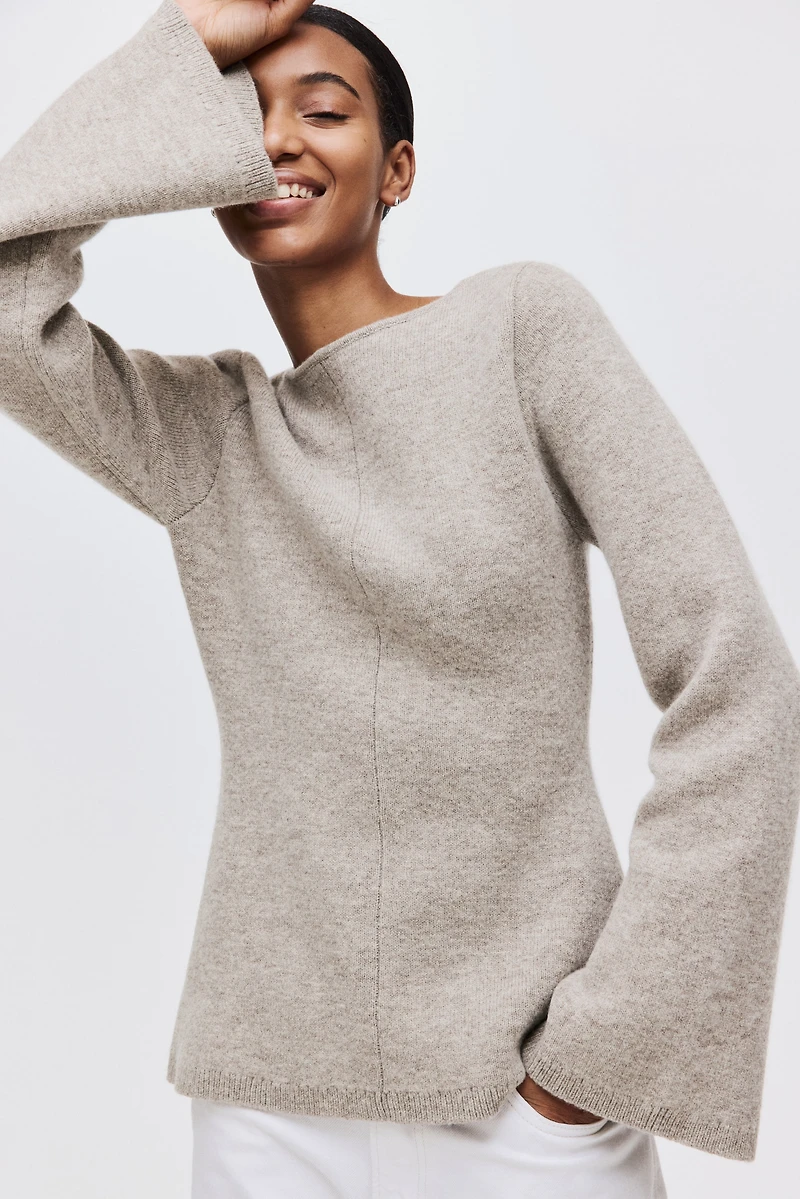 Haut péplum en laine