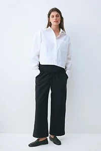 MAMA Linen-Blend Drawstring Pants