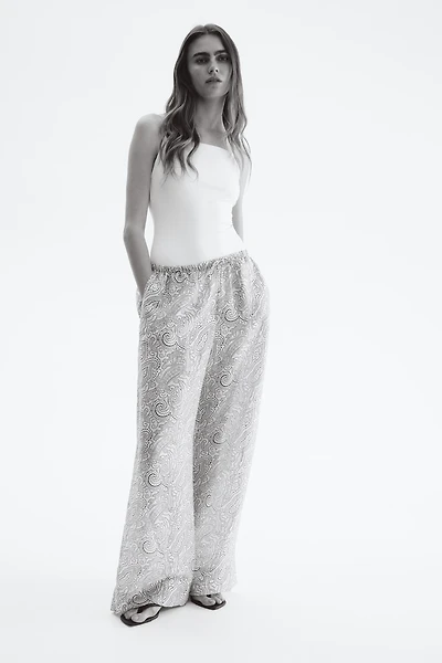Pantalon large avec cordon de serrage