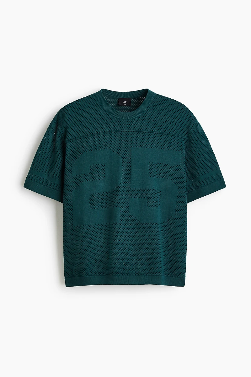 Relaxed-Fit Boxy Mesh T-Shirt
