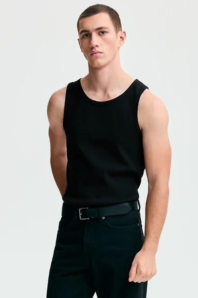 Slim-Fit Ribbed Tank Top
