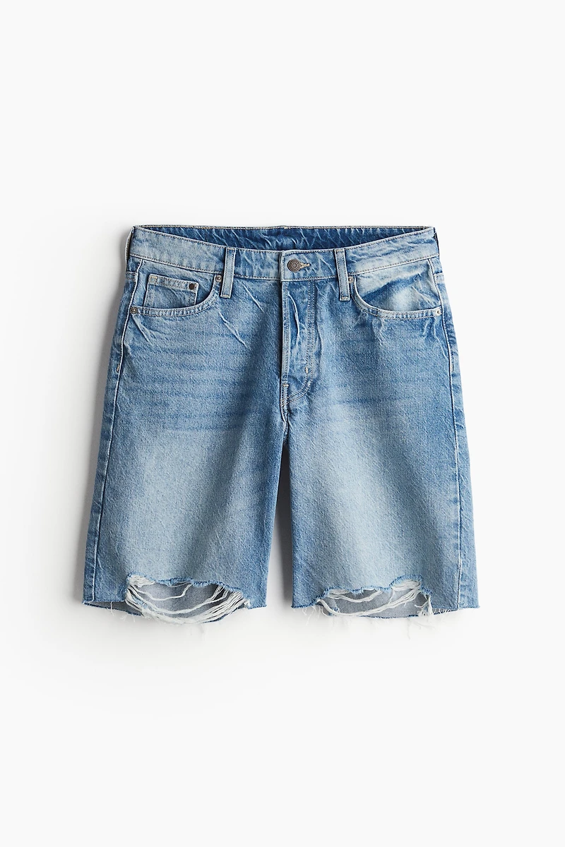 Baggy Low Denim Shorts
