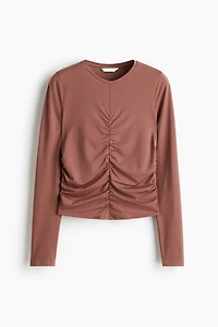 Draped Long-Sleeved Top